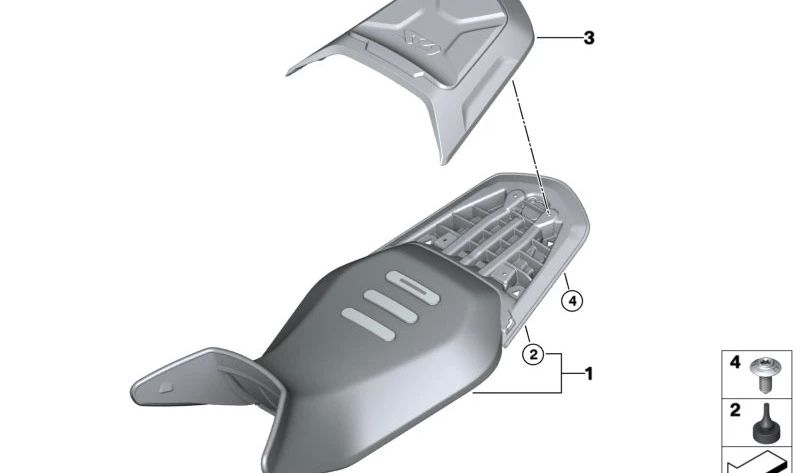 Tornillo carrocería sin collar OEM 18518531936 para motos BMW R1200GS, F850GS, S1000RR, R18... y más. Original BMW Motorrad.