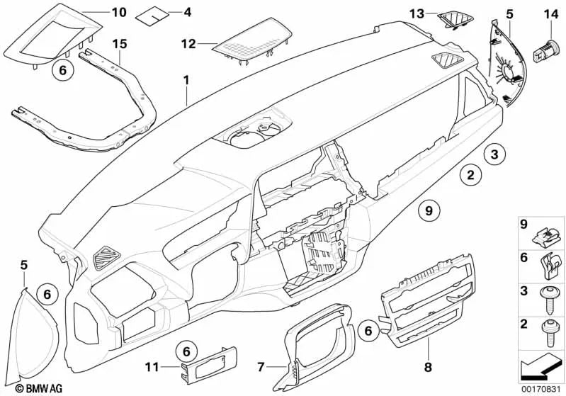 Blenda da janela lateral direita Padrão para BMW X5 E70, E70N X6 E71 (OEM 51456982430). BMW original