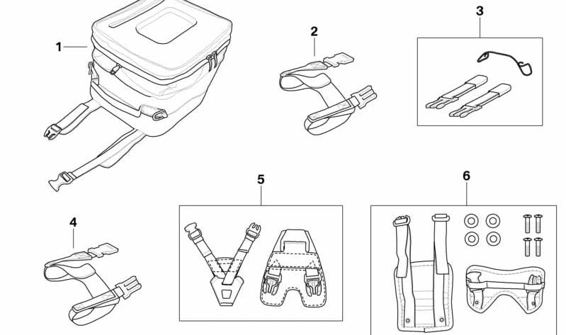 Suporte traseiro OEM 71607712397 Para BMW Motorrad K 1200 S (KK40) e K 1300 S (KK40). BMW Motorrad original.