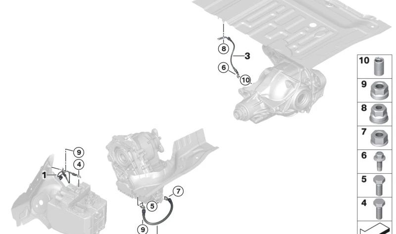 Inserts de filetage hélicoïdal OEM 33306786621 pour BMW F40, F44, F45, F46, G30, G31, G32, G11, G12, G14, G15, G16, F48, F39, G05, G06, G07. BMW d'origine.