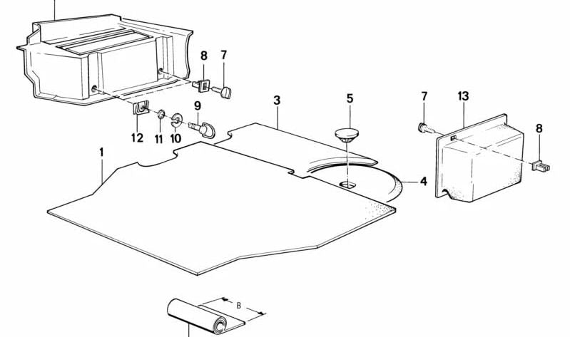 OEM DRAWING 51471945545 for BMW E28. Original BMW.