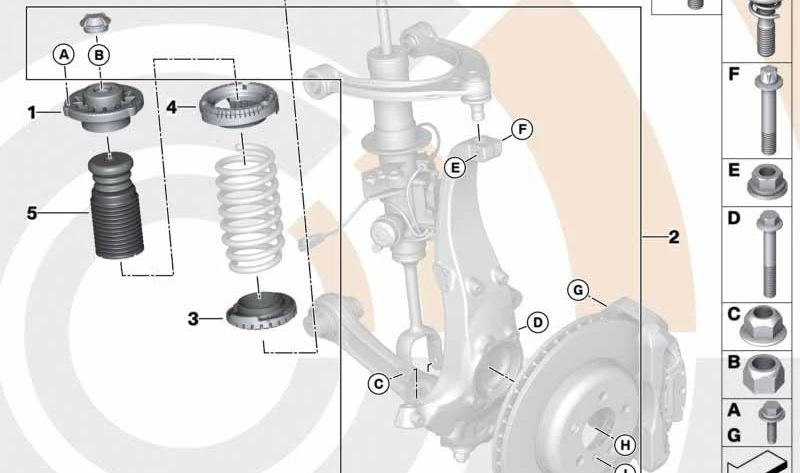 Front -Suspension -Stopp OEM 31336776143 für BMW F10, 520d XDrive, 525d, 525d XDrive, 528i XDrive. Kompatibel mit Modellen zwischen 2010 und 2016. Originales BMW -Stück.