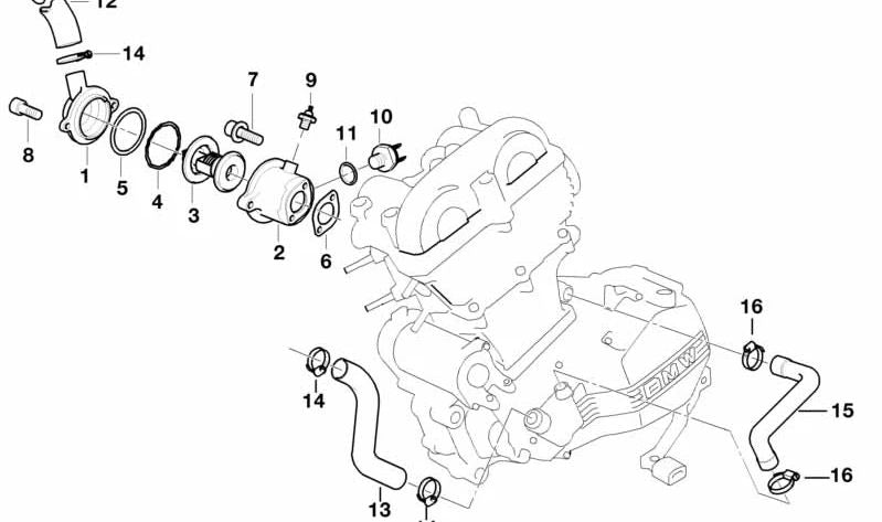 Guarnizione OEM 11532343270 per moto BMW F 650, F 650 ST (E169). BMW Motorrad originale.