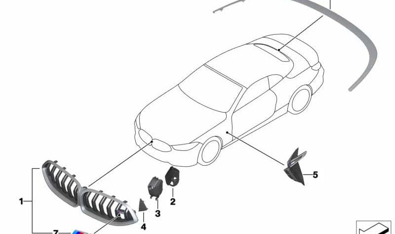 Camera Bracket for BMW F91, F92, F93 (OEM 51138079975). Original BMW