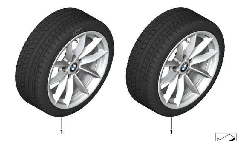 Winter tire with RDC sensor OEM 36112463398 for BMW G20, G21. Original BMW.