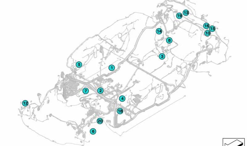 Casa Pivija para BMW 5 G60 Series, G61, G68, G90, 7 G70 Series (OEM 61138720238). BMW original
