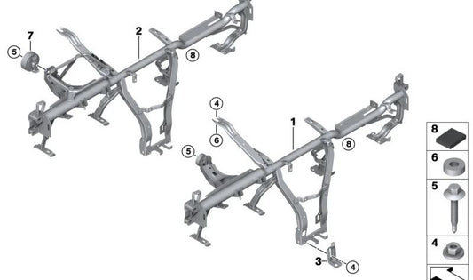 Portador tablero del instrumento dirección izquierda OEM 51459292090 para MINI F56, F56 BEV, F55, Cabrio F57... y más. Original MINI.
