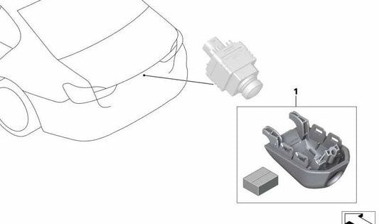 Câmera reversa OEM 66212410831 para BMW G11, G12. BMW original.