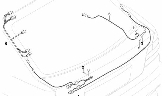Cable de antena diversity OEM 65248377787 para BMW E36 316g, 316i, 318tds (todos los modelos compatibles). Longitud 7060 mm. Original BMW.