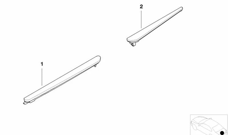 Riflettore posteriore destro per BMW X5 E53 (OEM 63146901572). BMW originale