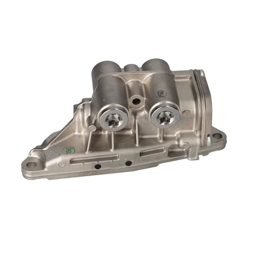 Caja del termostato con termostato OEM 11427850293 para BMW F87 M2, F80 M3, F82 M4, F83 M4... y más. Original BMW.