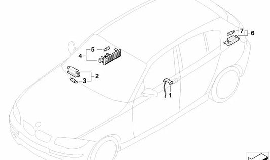 Luz de tirador de puerta derecha OEM 63316933278 para BMW E81, E87, E88, E82, E90, E91, E92, E93. Original BMW.