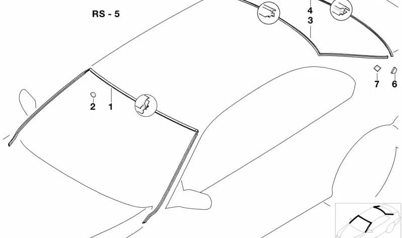 Cubierta superior (OEM 51318172755) para BMW Serie 5 E39. Original BMW.