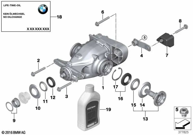 Suporte amortecedor de vibração traseiro OEM 33176773193 para BMW 1' E81, E87, 3' E90, E92, X1 E84... e muito mais. BMW genuíno.