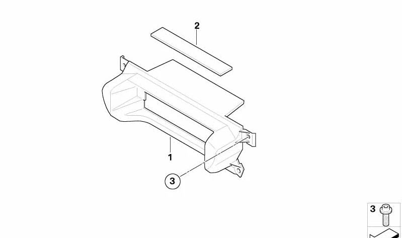Guía de aire de refrigerador de aceite OEM 46637677763 para motos BMW K1200S, K1300S. Original BMW Motorrad.