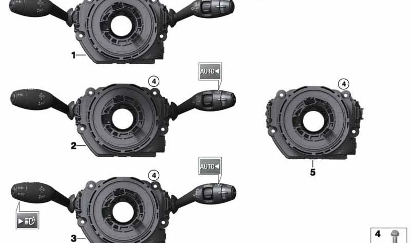 Unidad de interruptores para árbol de dirección OEM 61316814180 para MINI F56, F55, Clubman F54, Countryman F60... y más. Original MINI.