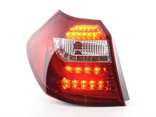 Fanali posteriori a LED BMW Serie 1 E87 / E81 3/5 porte. 04-06 trasparente/rosso