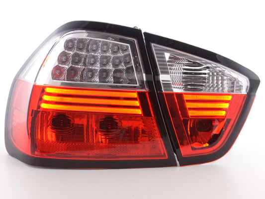 Fanali posteriori a LED BMW Serie 3 Berlina E90 05-08 trasparente/rosso