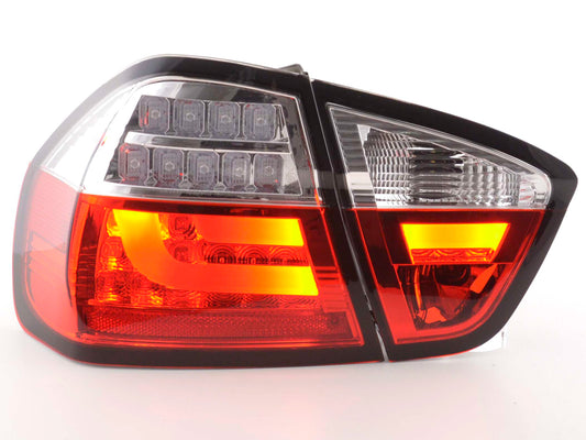 Fanali posteriori a LED BMW Serie 3 E90 Berlina 05-08 rosso/trasparente
