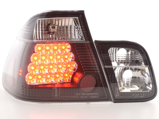 Lanternas traseiras de LED BMW Série 3 Sedan E46 98-01 preto