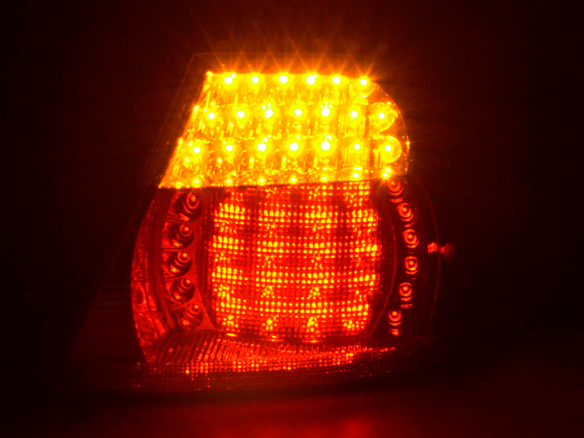 Rechte hintere Verschleißstücke BMW 3 Coupé E46 03-06, Gelb / rot