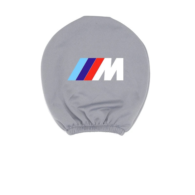 Funda Elástica para Reposacabezas con Logo ///M – Algodón, Lavable, Universal y Antisuciedad