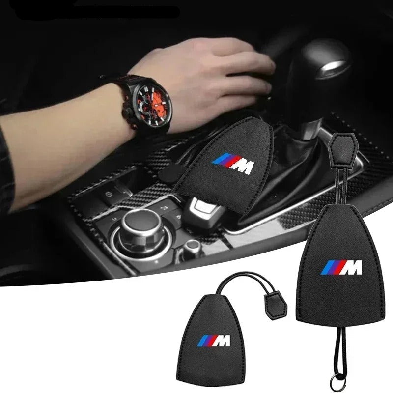 Funda de llave BMW ///M – Estilo cuero negro con logo deportivo