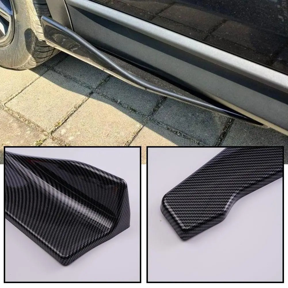 Alerones Universales 48 cm para BMW, para Parachoques trasero o Faldones Laterales (Negro Brillante o Carbono)
