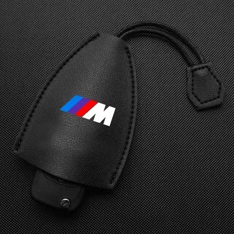 Funda de llave BMW ///M – Estilo cuero negro con logo deportivo
