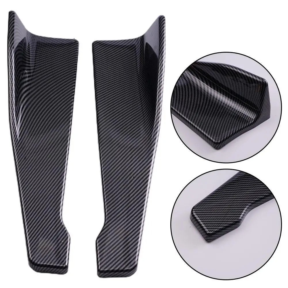 Alerones Universales 48 cm para BMW, para Parachoques trasero o Faldones Laterales (Negro Brillante o Carbono)