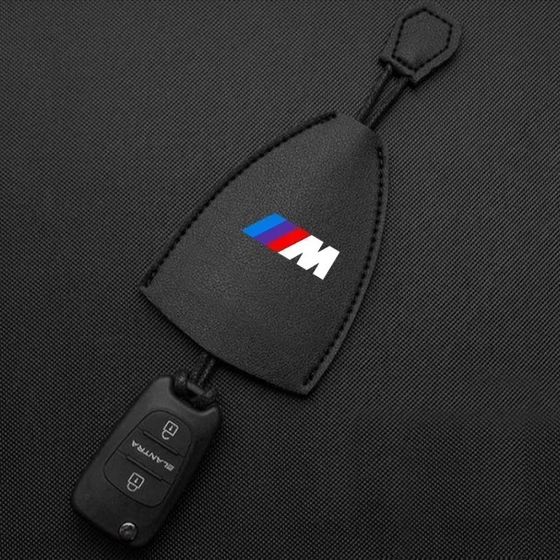 Funda de llave BMW ///M – Estilo cuero negro con logo deportivo