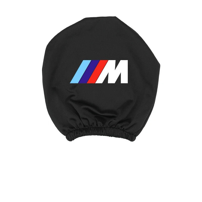 Funda Elástica para Reposacabezas con Logo ///M – Algodón, Lavable, Universal y Antisuciedad