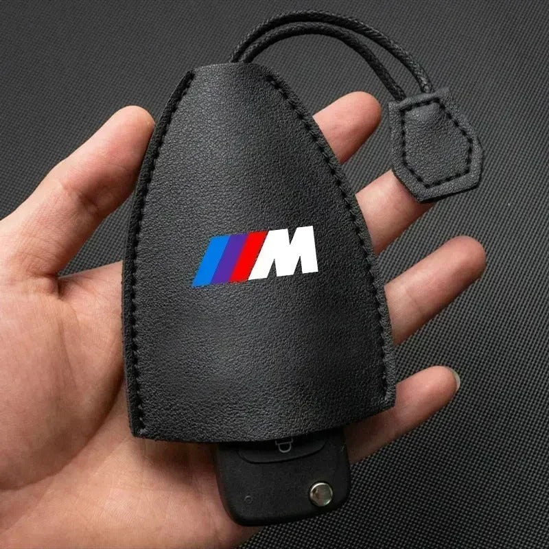 Funda de llave BMW ///M – Estilo cuero negro con logo deportivo