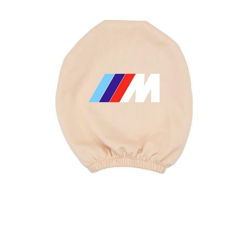 Funda Elástica para Reposacabezas con Logo ///M – Algodón, Lavable, Universal y Antisuciedad
