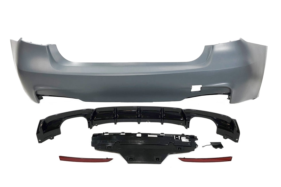 Paragolpes Trasero BMW F30 Look M Performance 2 Salidas doble