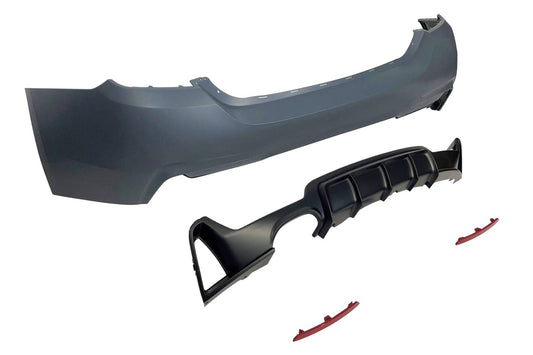 Paragolpes Trasero BMW F32 / F33 / F36 Look M Performance 1 Salida doble