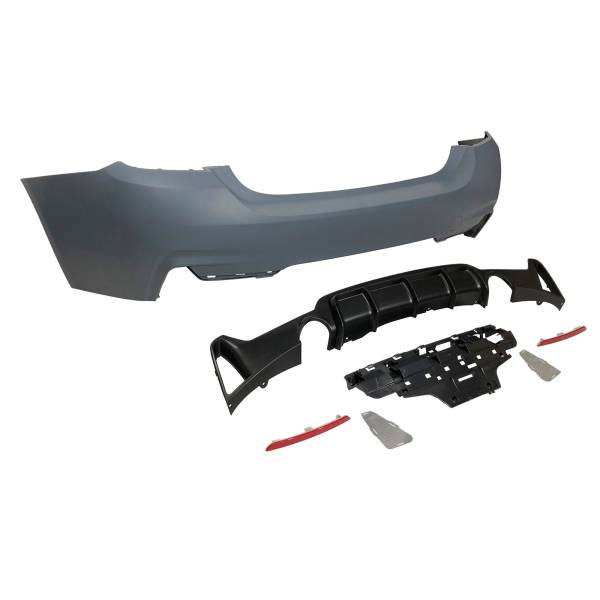 Para-choque traseiro BMW F32 / F33 / F36 Look M Performance 2 saídas simples