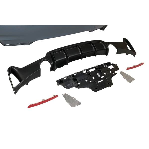 Para-choque traseiro BMW F32 / F33 / F36 Look M Performance 2 saídas simples