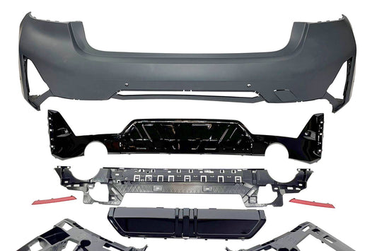 Paragolpes Trasero BMW G20 LCI 2023+ look M-Performance Brillante Negro