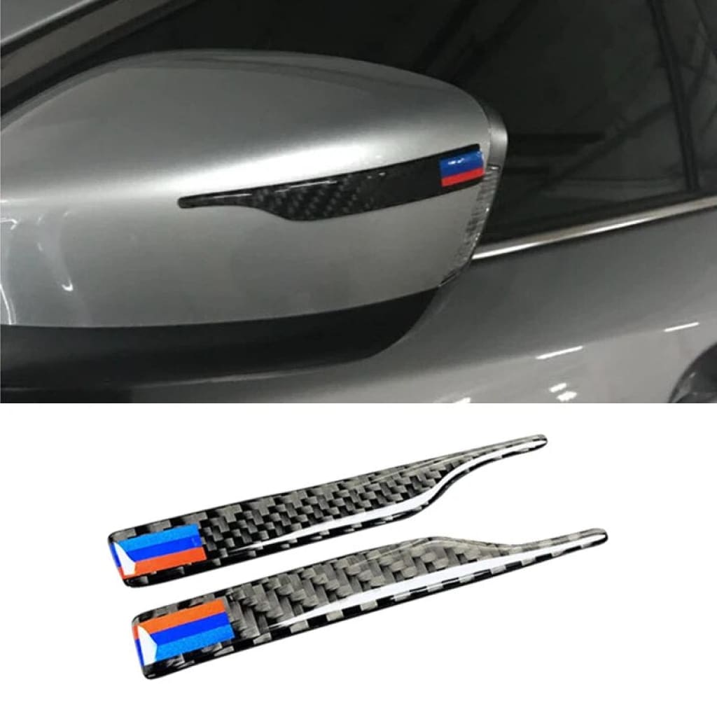 Carbon-Rückspiegel-Schutzaufkleber mit Streifen ///M für BMW – verhind