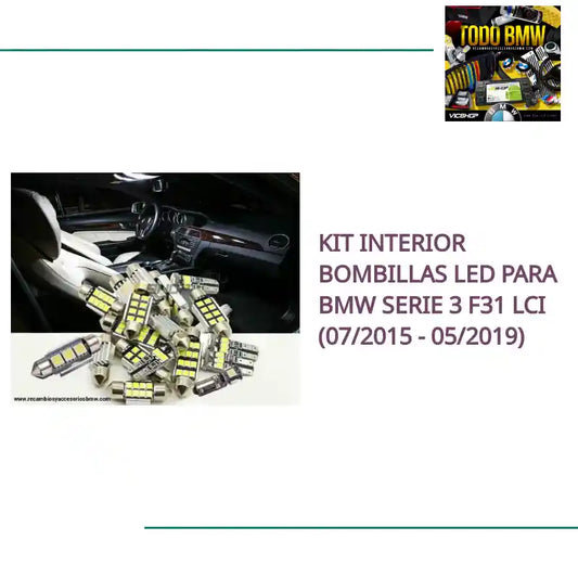 Kit interior bombillas LED para BMW Serie 3 F31 LCI (07/2015 - 05/2019) by@Outfy