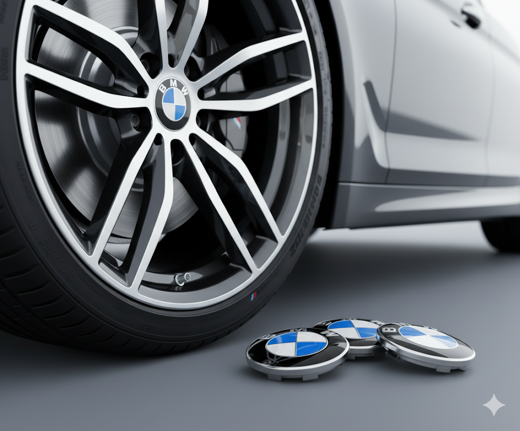 TAPABUJES / LOGO CENTRE BMW 68 mm (standar). BMW d'origine.