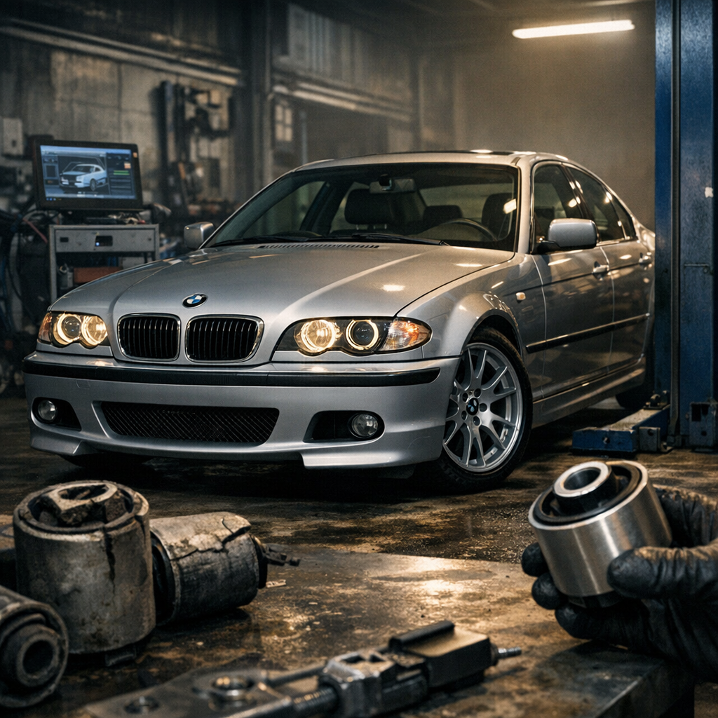 Silentblocks BMW E46: síntomas, diagnosis y cambio sin errores