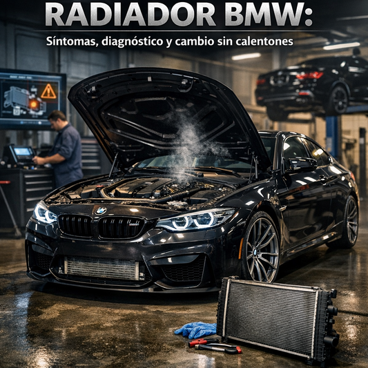 Radiador BMW: síntomas, diagnóstico y cambio sin calentones