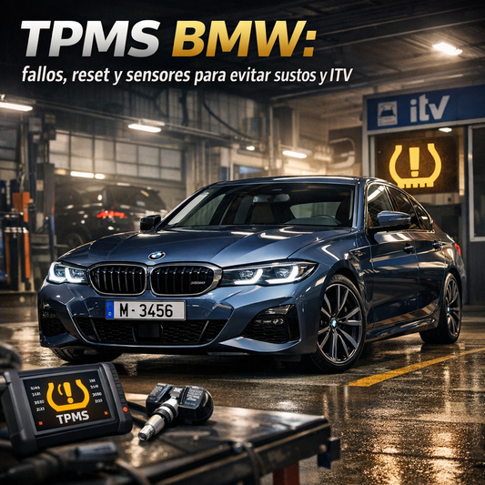 TPMS BMW: fallos, reset y sensores para evitar sustos y ITV