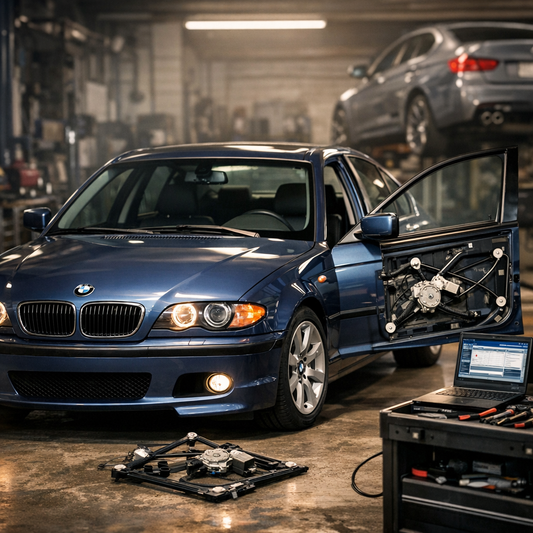 Elevalunas BMW E46: fallos, diagnosis y reparación duradera
