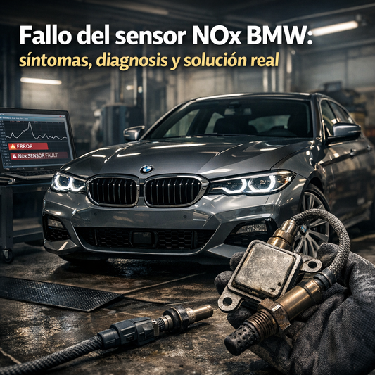 Fallo del sensor NOx BMW: síntomas, diagnosis y solución real