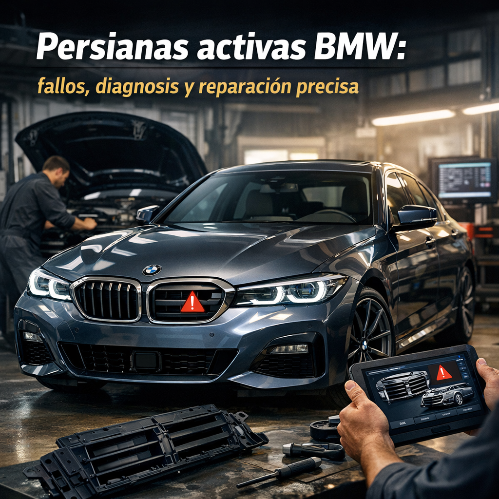 Persianas activas BMW: fallos, diagnosis y reparación precisa