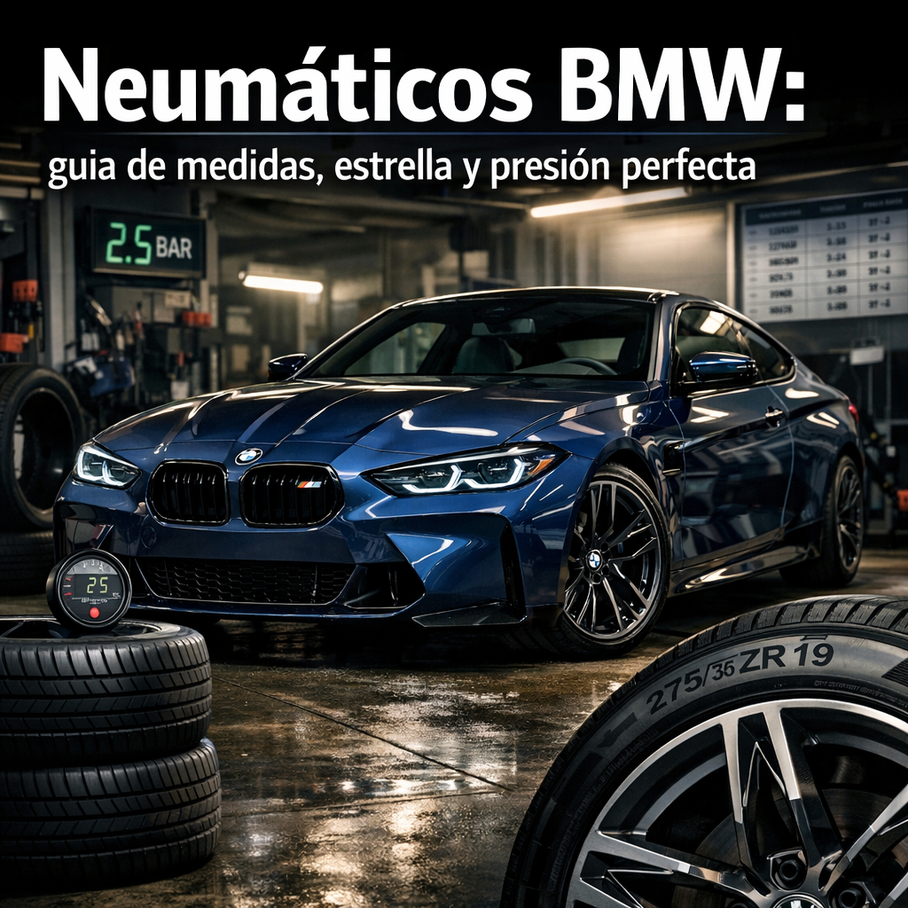 Neumáticos BMW: guía de medidas, estrella y presión perfecta