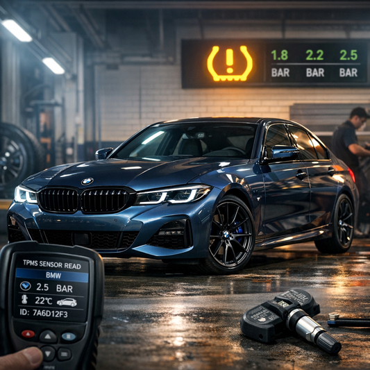 Sensor TPMS BMW: fallos típicos, reseteo y cambio sin sustos